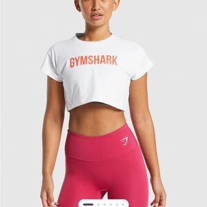 Gymshark - Animal Graphic Infill Crop Tee White - Small